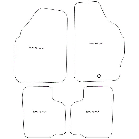 To fit Daewoo Matiz Car Mats 1998 - 2005 & Heel Pad (B) - Picture 5 of 16